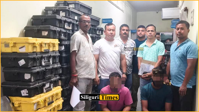 माटीगाड़ा थाना की पुलिस ने चोरी हुए 58 जैमर के साथ दो लोगो को किया गिरफ्तार