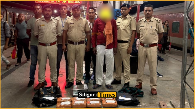 ट्रेन से गांजा तस्करी की कोशिश नाकाम, 10.240 किलो गांजा के साथ एक गिरफ्तार