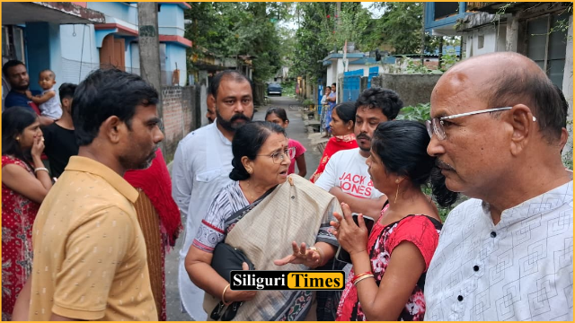 शांतिनगर में स्वर्ण व्यवसायी से लूटपाट के बाद विधायक शिखा चटर्जी ने किया घटनास्थल का दौरा