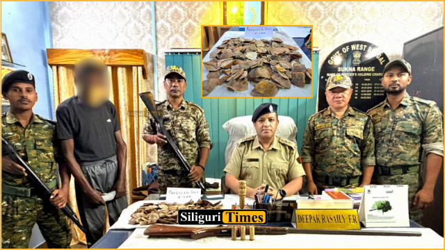 पैंगोलिन स्केल के साथ तस्कर गिरफ्तार, बंदूक और कारतूस बरामद